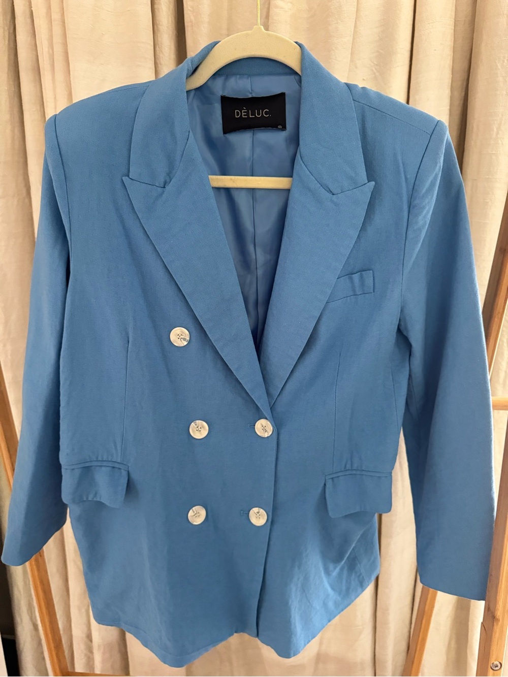Deluc Powder Blue Double-Breasted Blazer